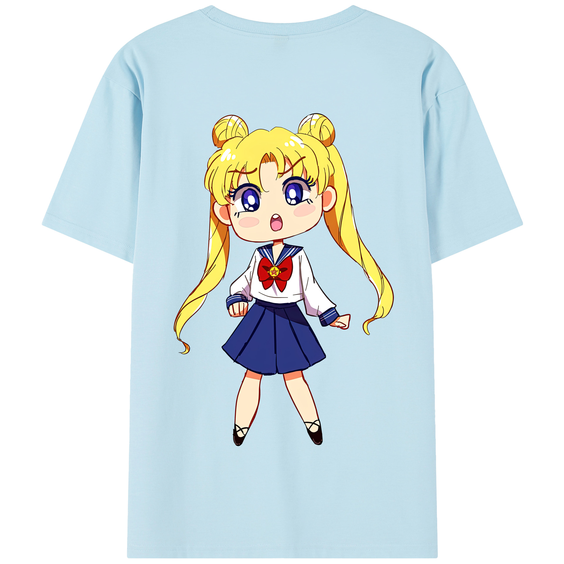（画像用） 美少女戦士セーラームーン 愛野 美奈子 あいの みなこ Sailor Moon Aino Minako 綿100％半袖Tシャツ（背面プリント）